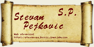 Stevan Pejković vizit kartica